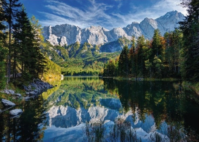 RAVENSBURGER Puzzle Jezero Eibsee, Zugspitze 1000 dílků