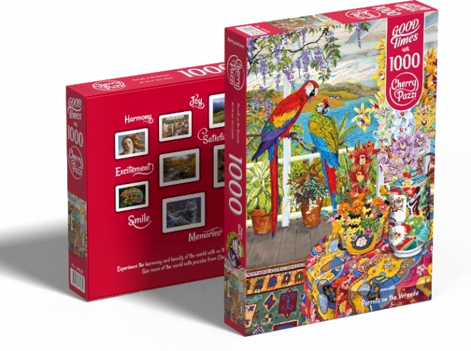 Puzzle papoušci na verandě 1000 dílků