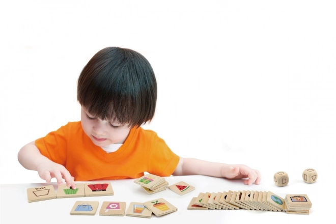 Dřevěné vzdělávací puzzle VIGA – odpovídající tvary