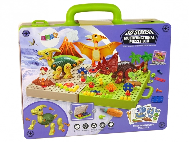 Stavebnice s dinosaury a šroubovákem