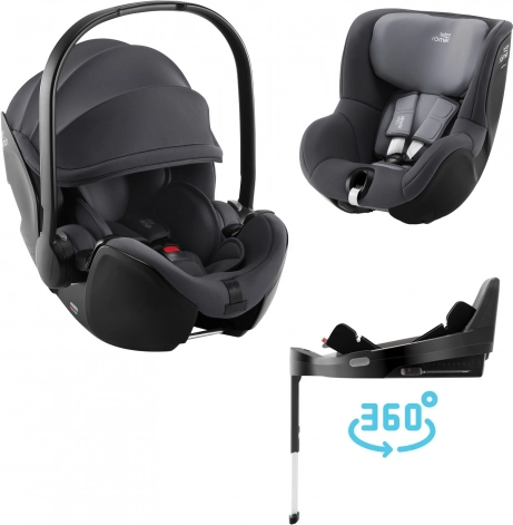 Autosedačkový set Britax Römer Baby-Safe Pro + Vario Base 5Z + Dualfix 5Z, Midnight Grey