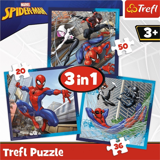 Puzzle 3v1 Spider-Man Pavoučí přátelé