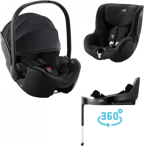 Autosedačkový set BRITAX RÖMER Baby-Safe Pro + Vario Base 5Z + Dualfix 5Z, Galaxy Black