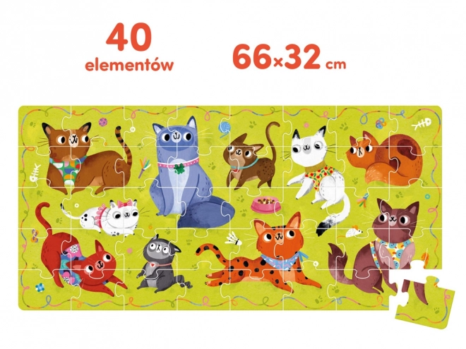 Puzzle Kočičky Miau 40 kusů