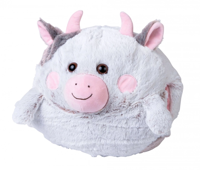 Hřejivý plyšový polštář Cozy Noxxiez Kravička 3 v 1