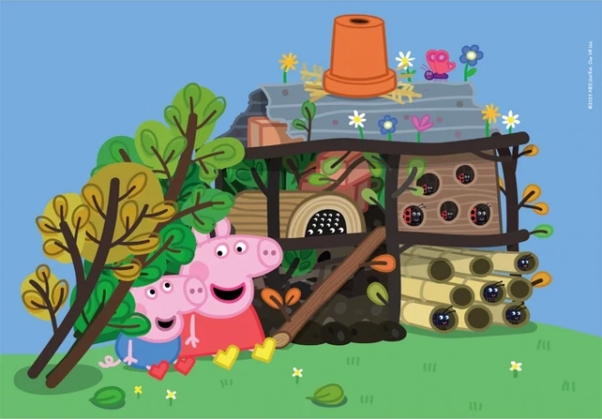 CLEMENTONI Puzzle Prasátko Pepina 2x60 dílků