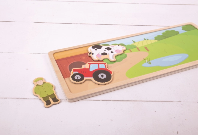 Magnetické puzzle farma od Bigjigs Toys