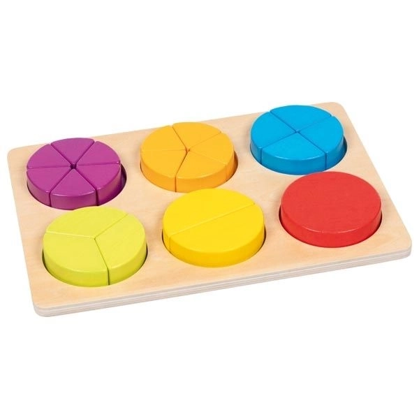 GOKI Dřevěné vkládací puzzle Zlomky