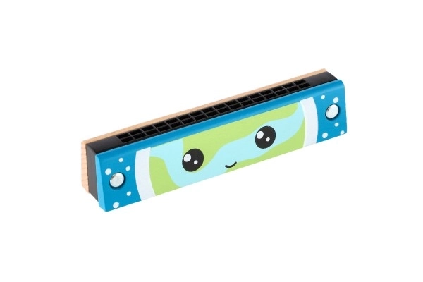 Dřevěná dětská harmonika 13 cm