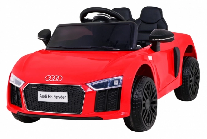 Audi R8 na baterie pro děti Červená + Dálkové ovládání + EVA + Pomalý start + MP3 LED