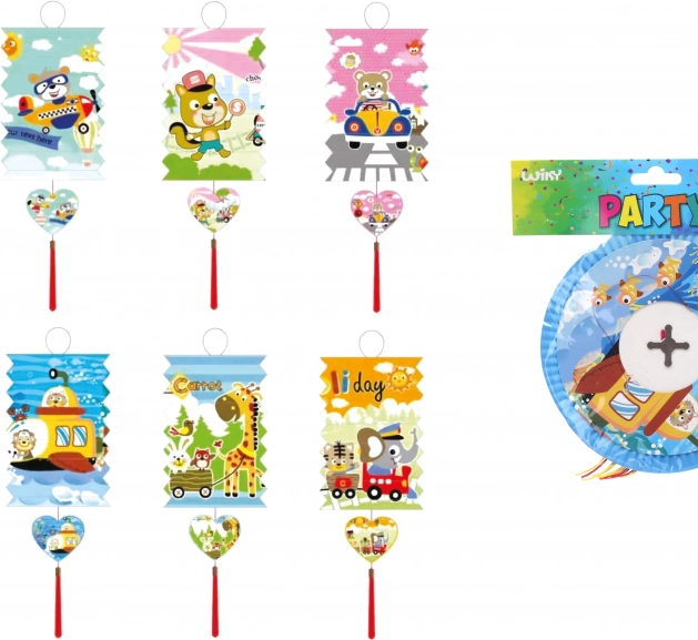 Lampion válec 16 cm dětský motiv