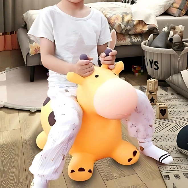 Woopie Skákací Žirafa Žlutá s Pumpou