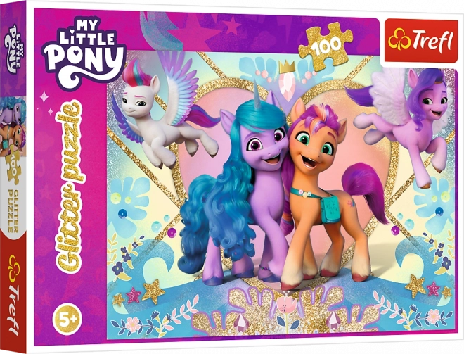 Puzzle 100 dílků Glitter My Little Pony Třpytivé poníky