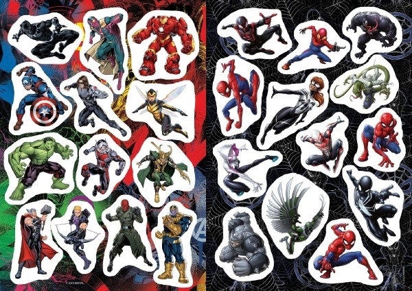 Omalovánky se samolepkami Marvel