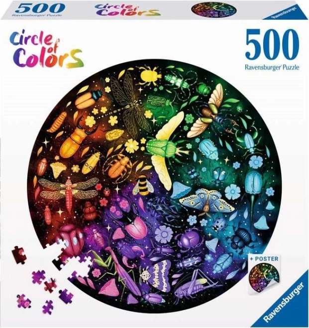 Puzzle Paleta barev - Hmyz, 500 dílků