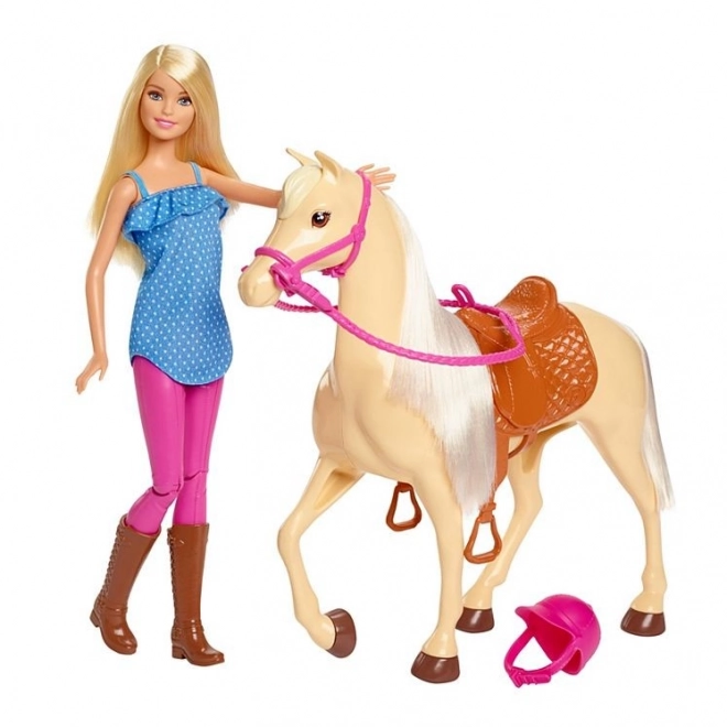 Barbie jezdecký set s koněm