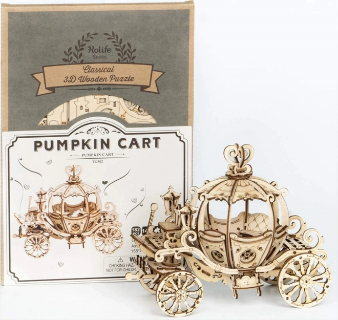 Dřevěné 3D puzzle pohádkový kočár RoboTime