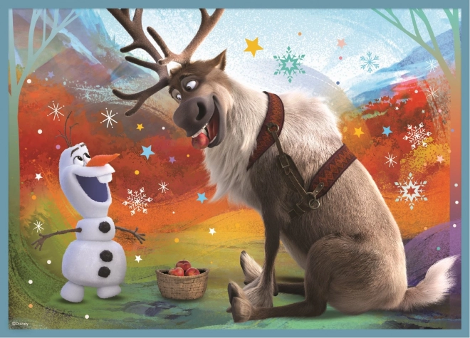 Frozen Puzzle 4v1 (12, 15, 20, 24 dílků) - Nádherný svět