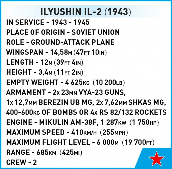 Stavebnice Historická Kolekce WWII Ilyushin Il-2 1943