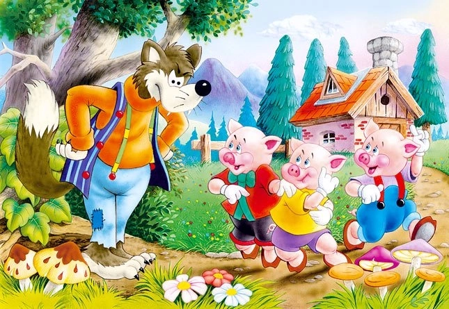 CASTORLAND Puzzle O třech prasátkách 60 dílků