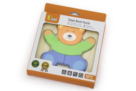 První dřevěná puzzle pro děti Viga Medvěd