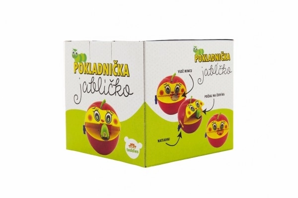 Pokladnička Jablko s Červíkem na Klíček