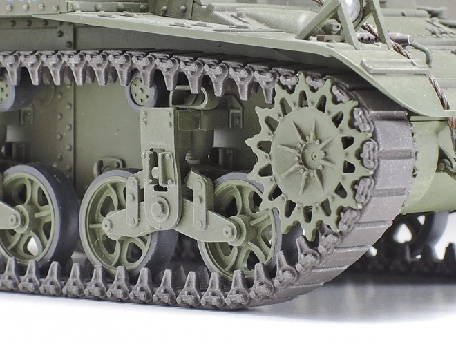 Plastikový model amerického lehkého tanku M3 Stuart z konce výroby