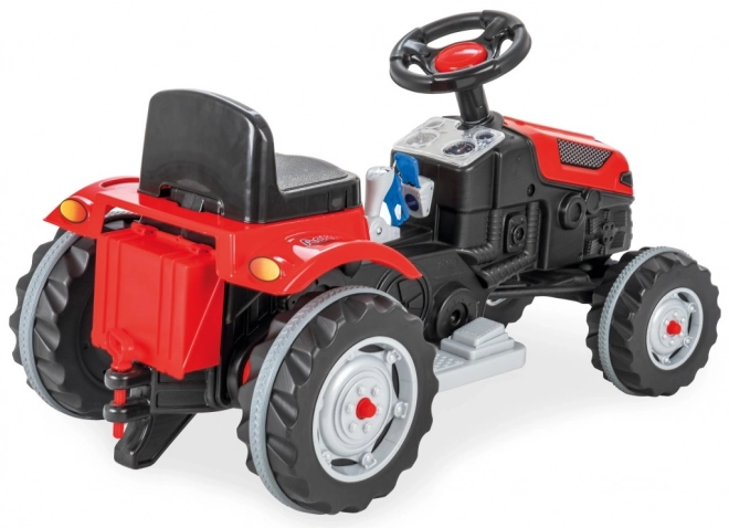 Traktor elektrický červený na baterie