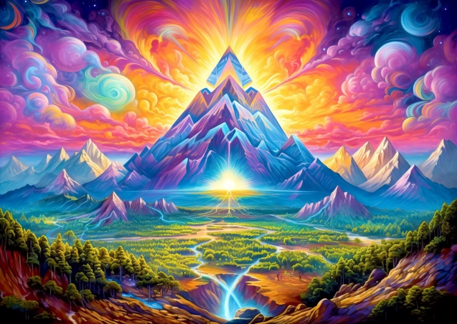 Puzzle Pyramidy v lesích 1000 dílků