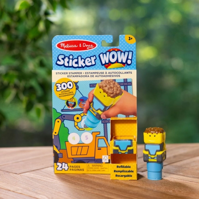 Sticker WOW! Samolepková sada s razítkem Buldozer
