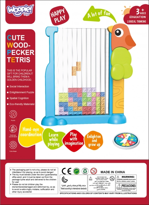 WOOPIE Vzdělávací hra Tetris Barevné Kostky