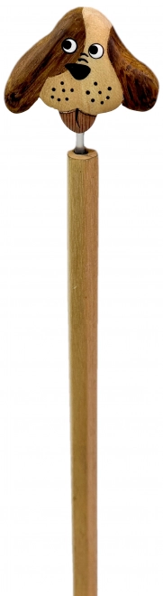 Dřevěná tužka s hlavou psa