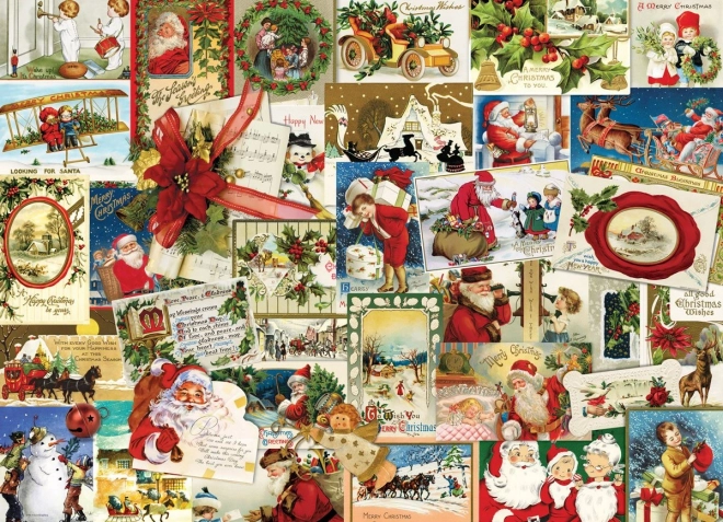Puzzle Vintage vánoční pohlednice 1000 dílků