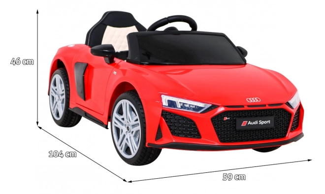 Audi R8 LIFT Bateriové auto + dálkové ovládání + EVA kola + MP3 + LED – Červené