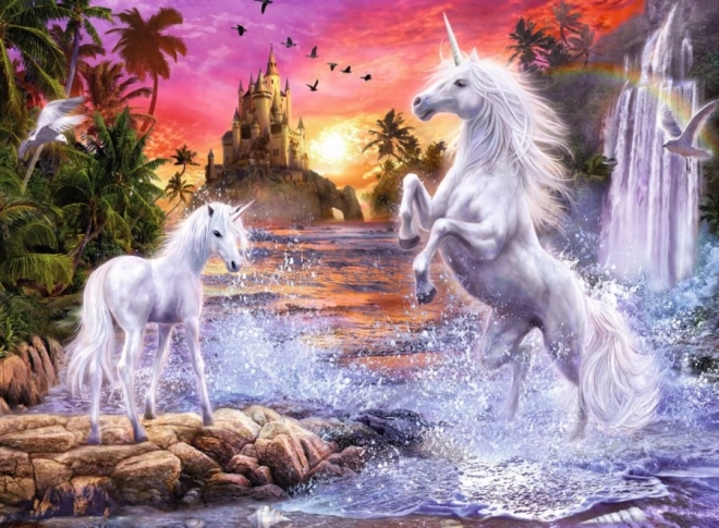 Ravensburger puzzle Jednorožci u řeky 500 dílků