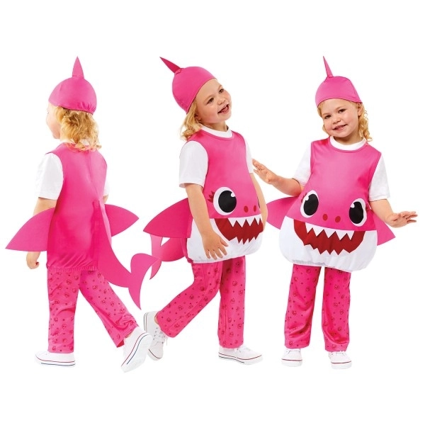 Kostým Baby Shark růžový pro děti 3-4 roky