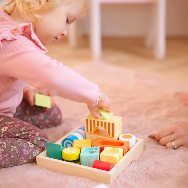 Dřevěné smyslové kostky Classic World Montessori
