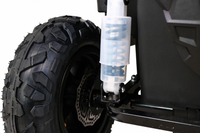 Silná závodní čtyřkolka buggy pro 2 děti Zelená + Střídavý motor + Nafukovací kola + LED audio