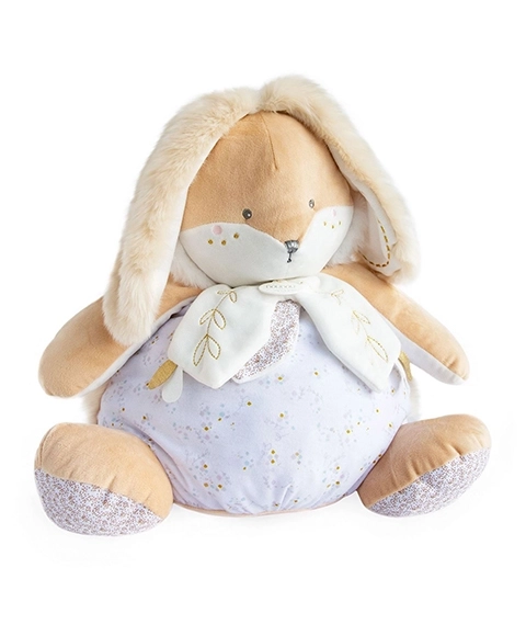 Doudou bílý králíček s úložným prostorem pro pyžámko 38 cm