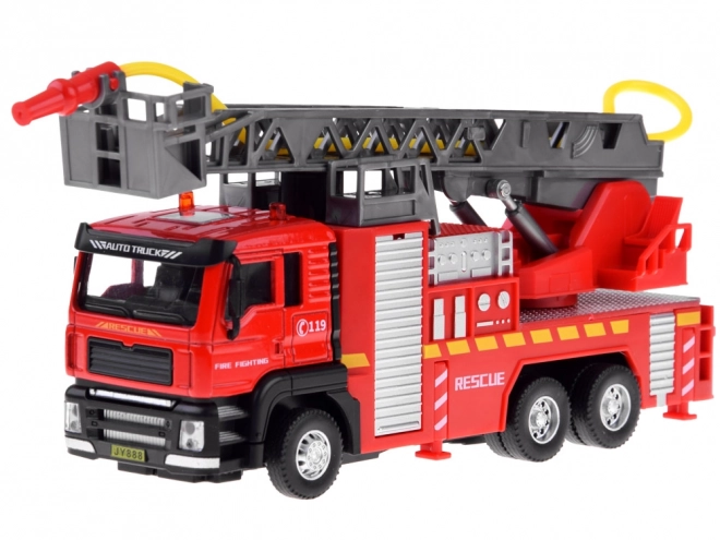 Hasičské auto s žebříkem stříkajícím vodu ZA4641