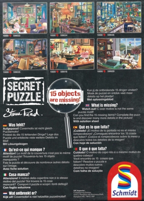 SCHMIDT Secret puzzle Babiččin pokoj 1000 dílků
