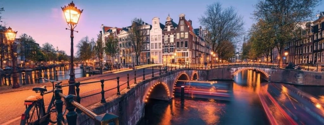 Puzzle Panorama Amsterdamu 1000 dílků
