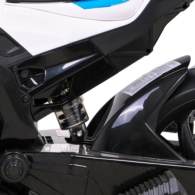 Dětská bateriová motorka BMW HP4 Bílá + pomocná kolečka + pomalý start + EVA + MP3 LED
