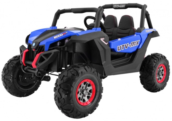 Buggy SuperStar pro děti Modrá + MP4 + pohon 4x4 + dálkové ovládání + zavazadlový prostor + LED + zámek dveří