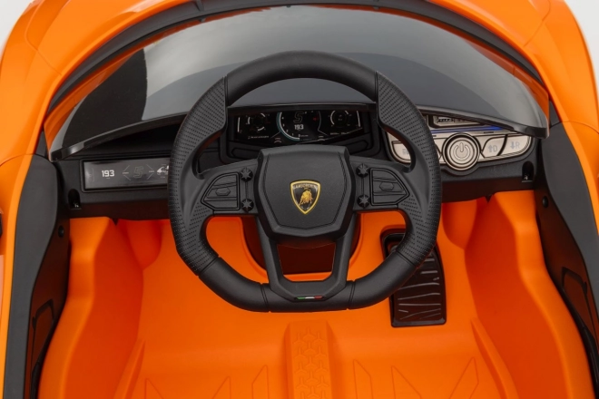 Dětské elektrické auto Lamborghini Revuelto oranžové