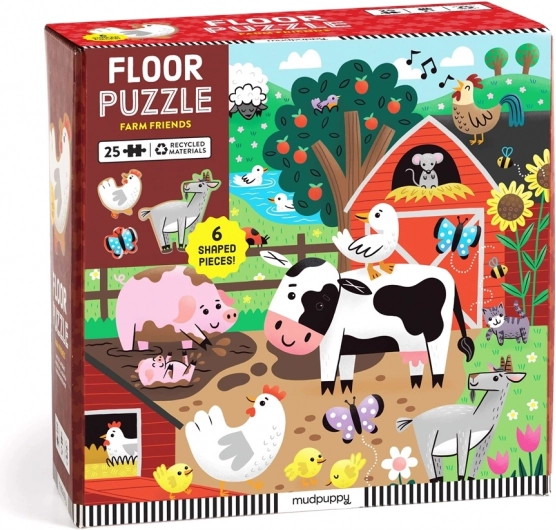 Mudpuppy podlahové puzzle Kamarádi z farmy