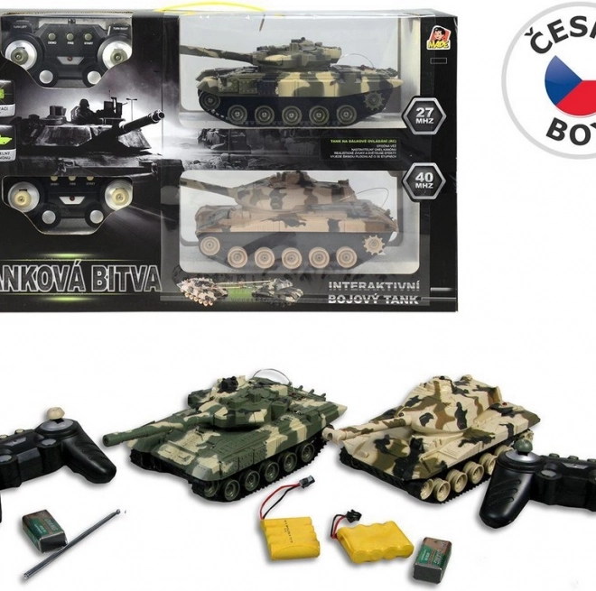 Tank na dálkové ovládání MaDe 2 ks s pojízdnými pásy