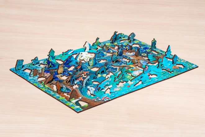 Dřevěné puzzle kouzelný les 500 dílků