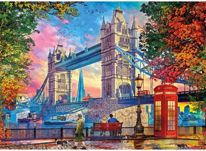 Puzzle Obloha nad Tower Bridge 1000 dílků
