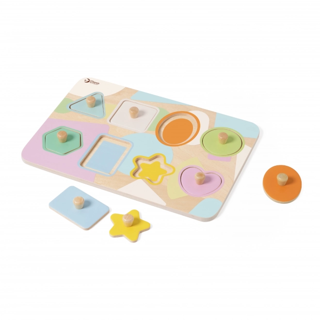 Dřevěná skládačka Puzzle Geometrické tvary